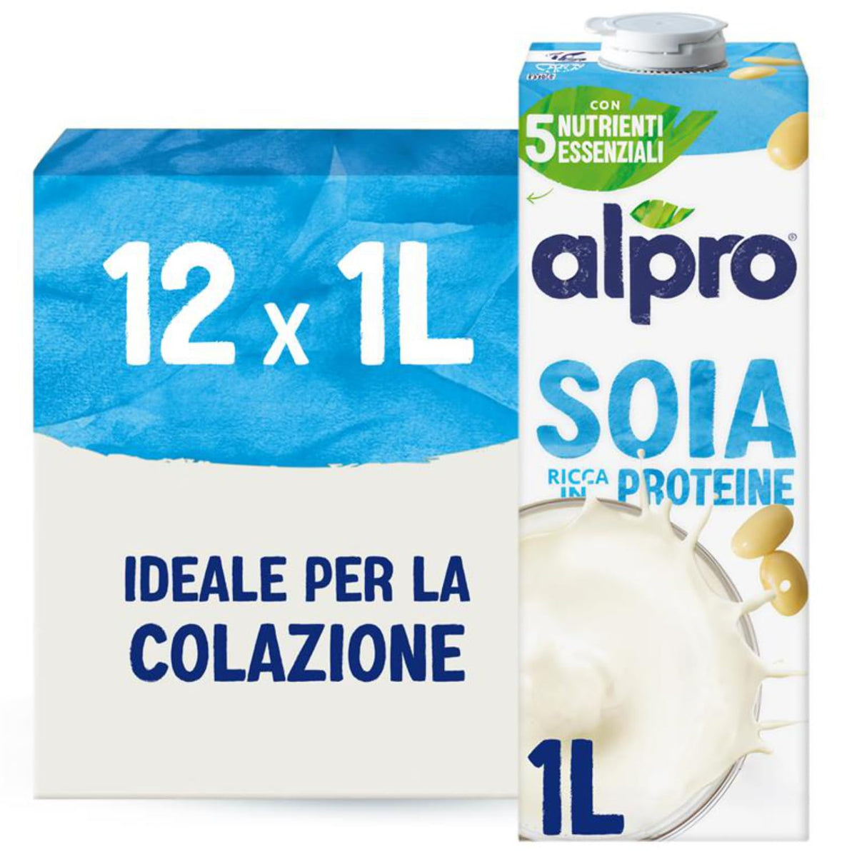 Alpro Soya Drink Natural 12x1L - bez laktózy, bez lepku