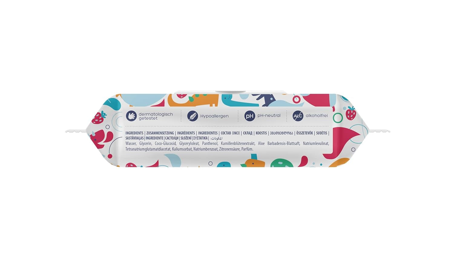 Hârtie igienică umedă Kindii Fun - (10X60 bucăți) Hârtie igienică umedă - Mușețel, Aloe Vera, Ph-Neutru, Vărsabilă, Reîmprospătează zona intimă - 600 bucăți