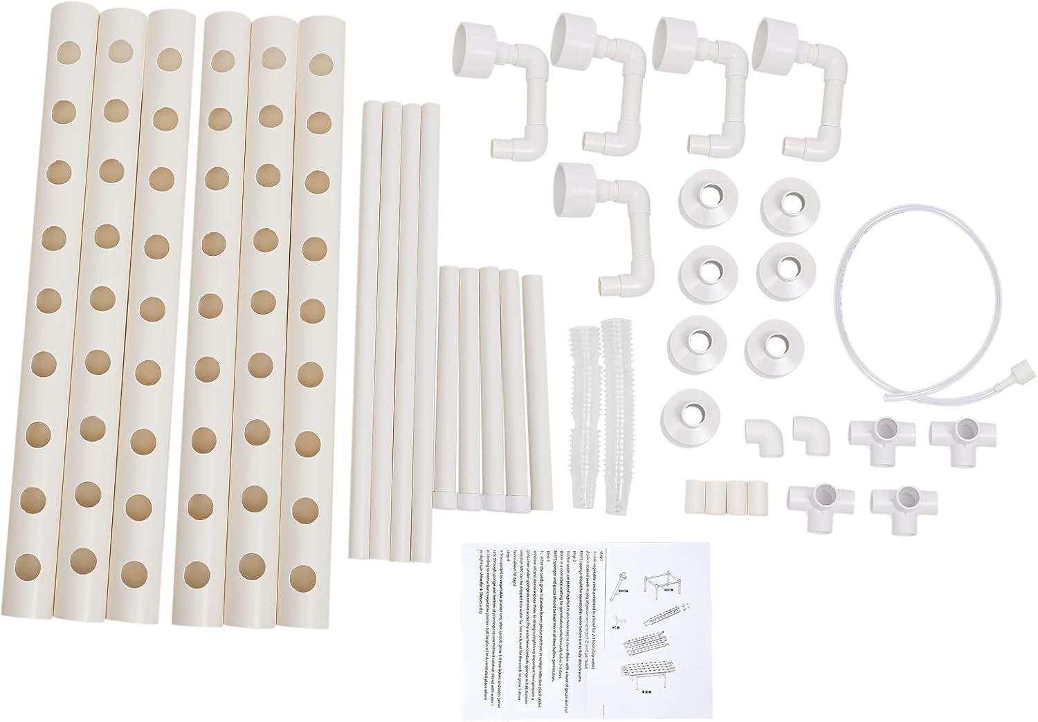 1vrstvá sada pro hydroponické pěstování s 54 květináči, systémy pro pěstování bez půdy z PVC s vodní pumpou, sady pro hydroponické pěstování pro pěstování zeleniny a ovoce na balkónech, zahradách, terasách a dvorcích