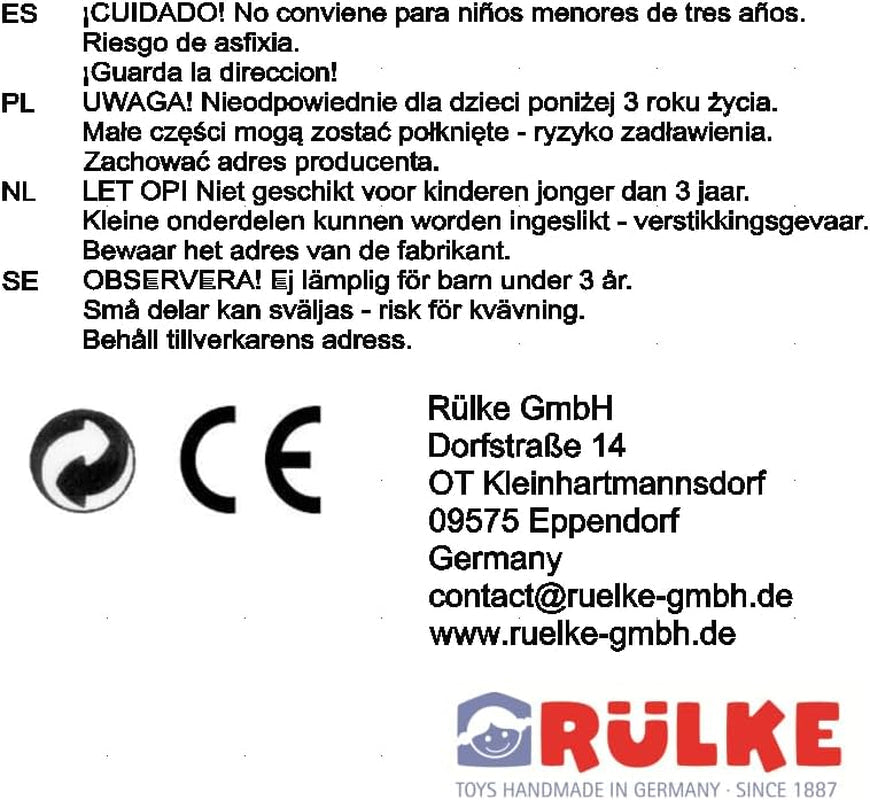 Dřevěná hračka Rülke 23112 Domeček pro panenky, barvy dřeva, červená Domky pro panenky Naty Shop