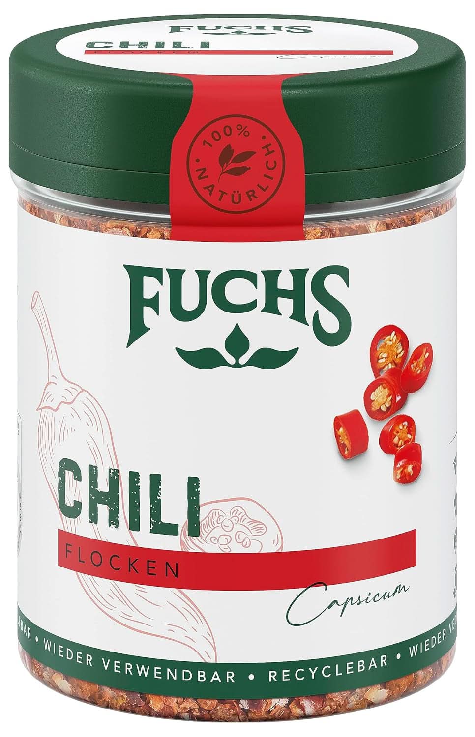 Fuchs Chilli vločky, 50 gramů Condiments Naty Shop