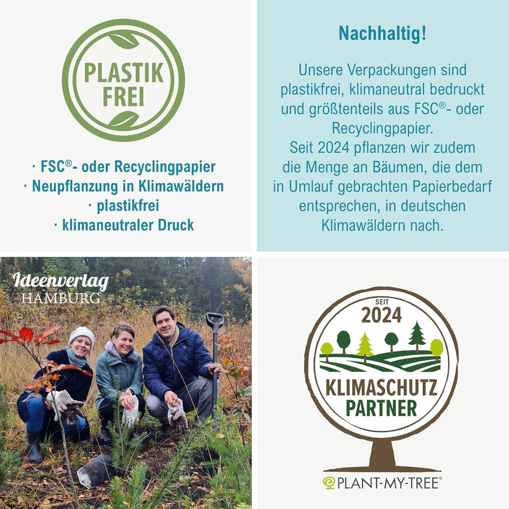 10x "Glück to grow" Semenbomben als Glückbringer 2026 & Blumensamen Geschenk | Mitbringsel Erwachsene & kleine Gastgeschenke Silvester - Kleeblatt Glückbringer Prüfung - inkl. Sada dárkových karet