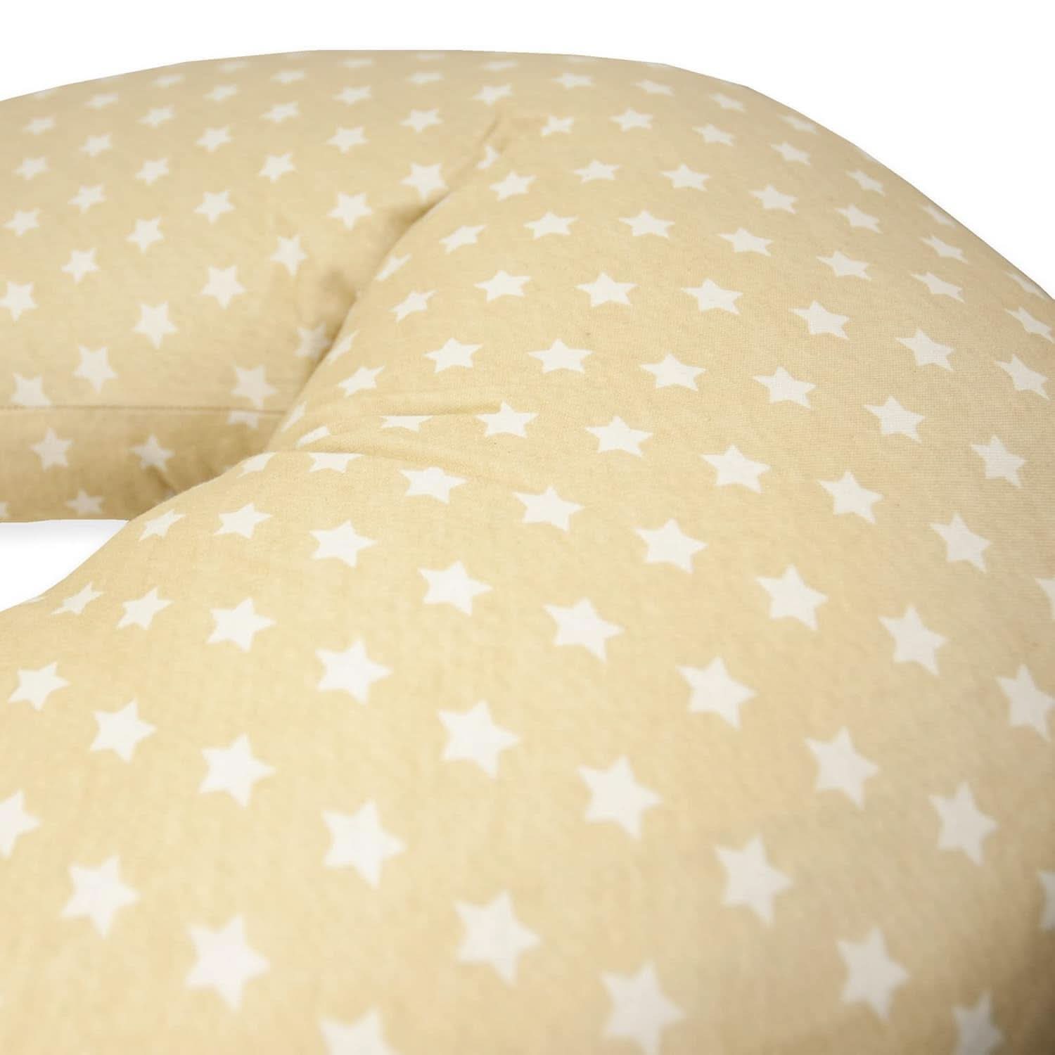 Kojící polštář pro novorozence, XL, potah 100% bavlna, snímatelný a pratelný, Polyesterová výplň, motiv hvězdy Doplňky Potraviny a kojení Bebe Naty Shop