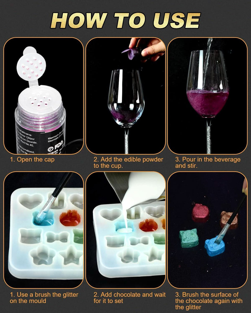 Glitter comestibil, diverse culori si cantitati Naty Shop