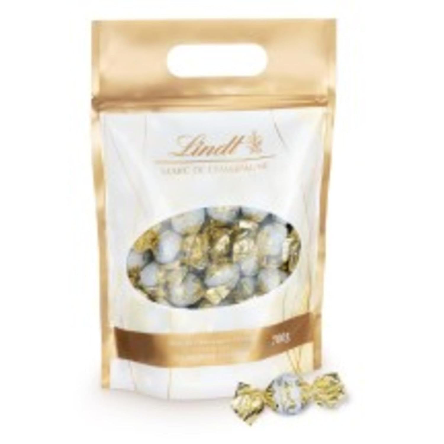 Čokoládové kuličky Lindt Marc de Champagne | 700 g Přibl. 56 bonbonů z mléčné čokolády s rafinovanou náplní, obsahuje alkohol | Hromadné balení | Čokoládový dárek | Čokoládový dárek