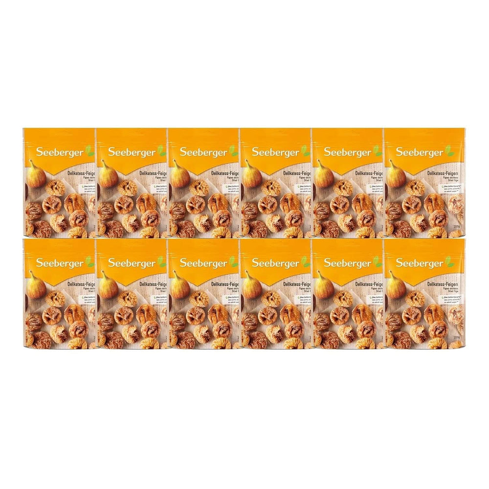 Seeberger Delikatess, Sušené fíky - sladké jako med, 12 x 200 gramů Dehydrované produkty Naty Shop