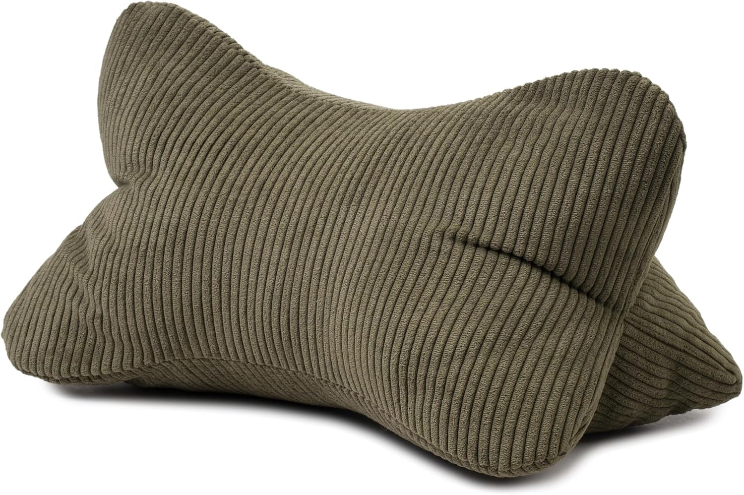 Gözze - Pernă de citit Capri, pernă de gât cu aspect fin de catifea reiată, pernă de citit și relaxare pentru gât și spate, 40 x 25 cm - Liliac