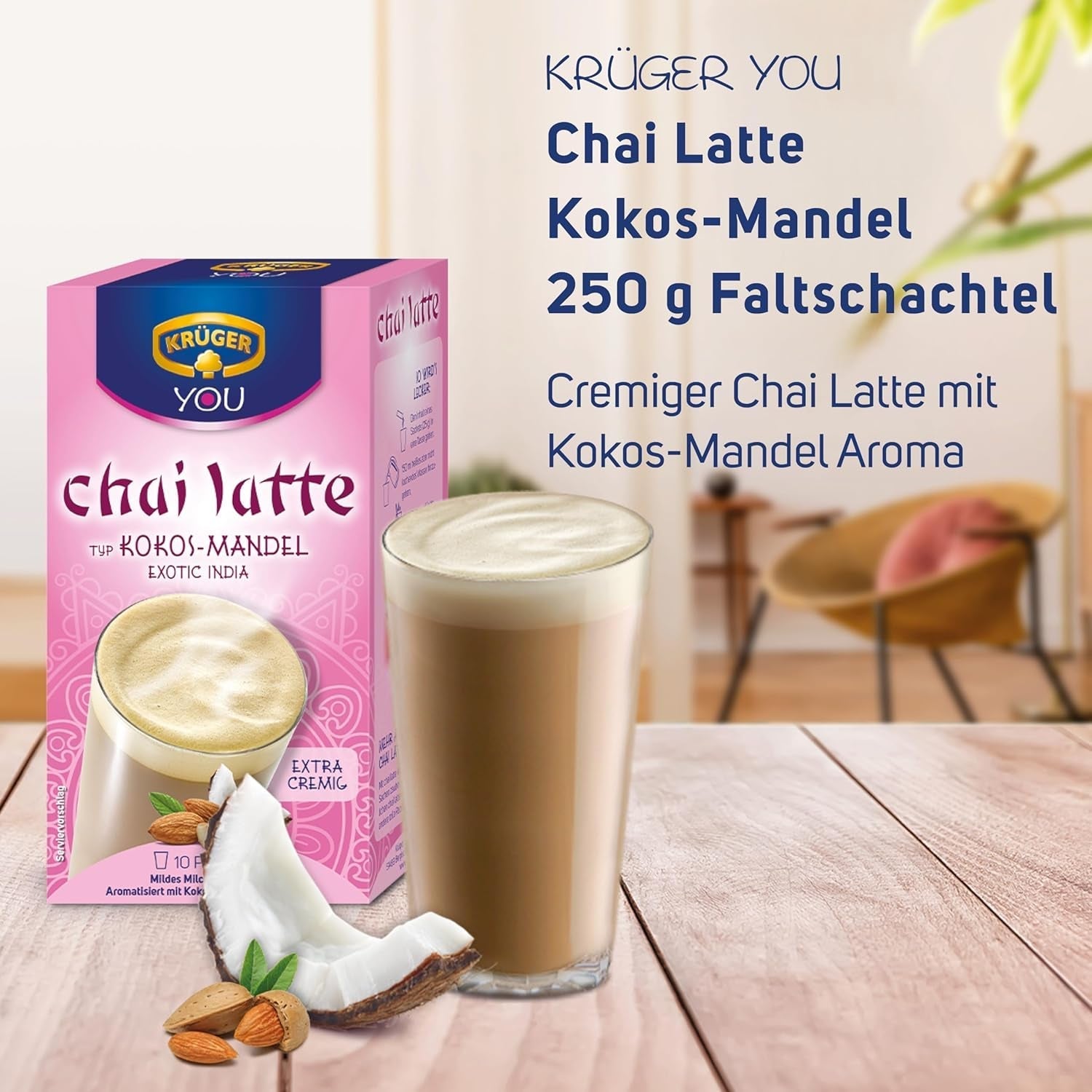 KRÜGER Chai Latte Exotic India tip cocos-migdale (1 x 0,25 kg)