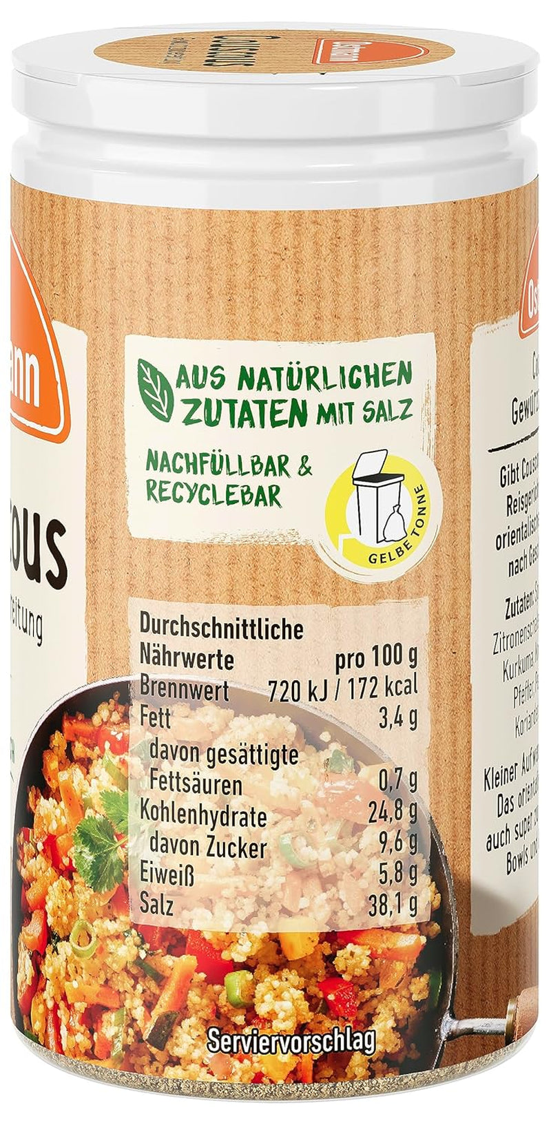 Ostmann Gewürze kuskus Gewürzzubereitung, 50 g (Verpackungsdesign kann deweichen)