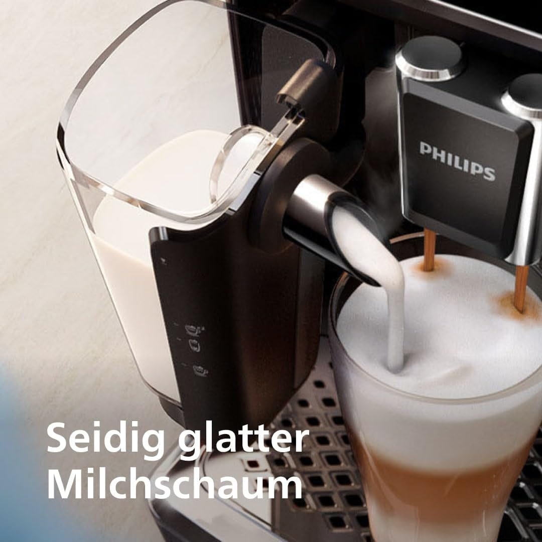 Espressor Philips seria 5400 – Bucurați-vă de 12 băuturi, LatteGo cu curățare rapidă, afișaj TFT intuitiv, setări personalizabile pentru cafea, design premium pentru bucătărie (EP5441/50)