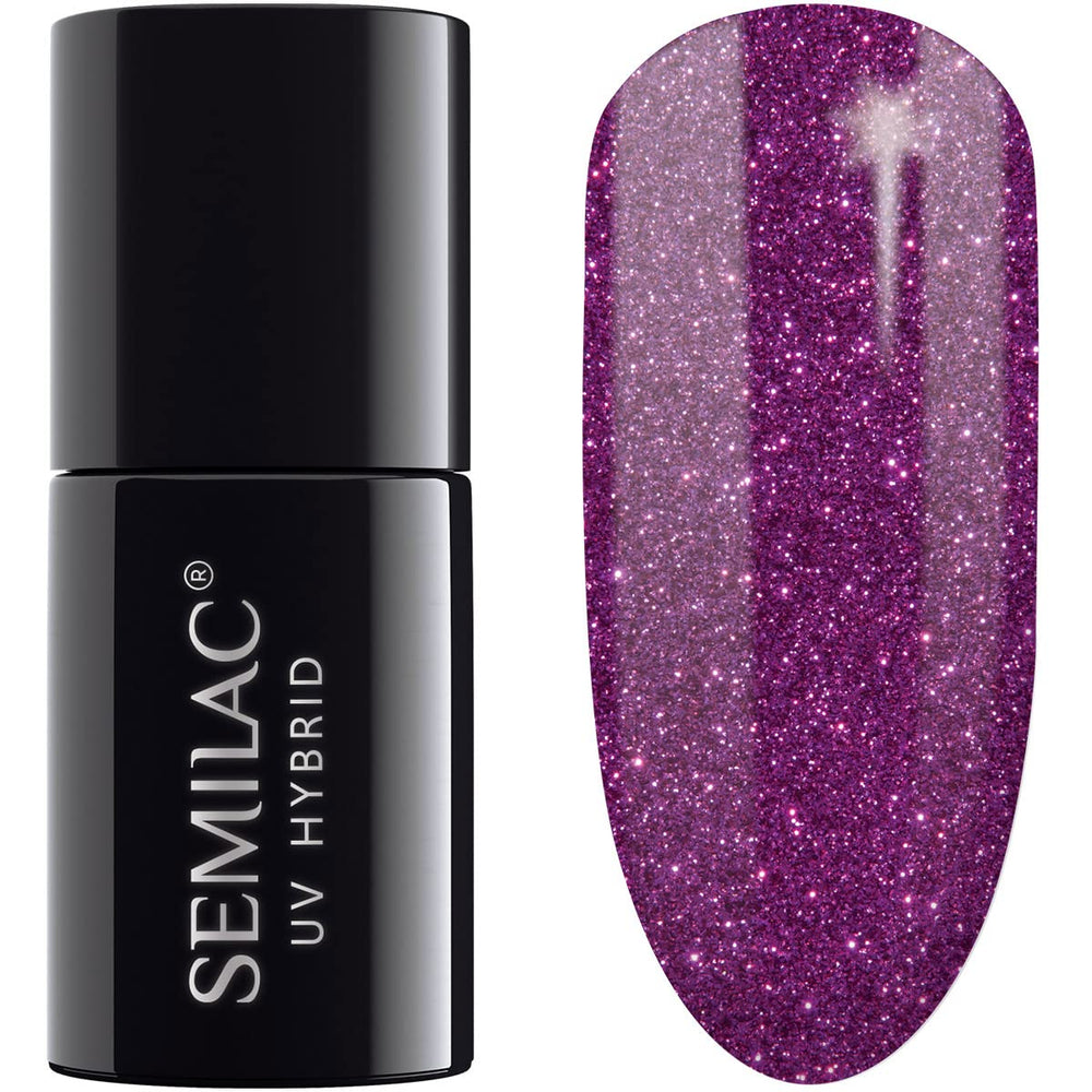 Semilac UV Nagellack Hybrid 404 Black Beans Muffin 7ml Kollektion Tastes of Fall