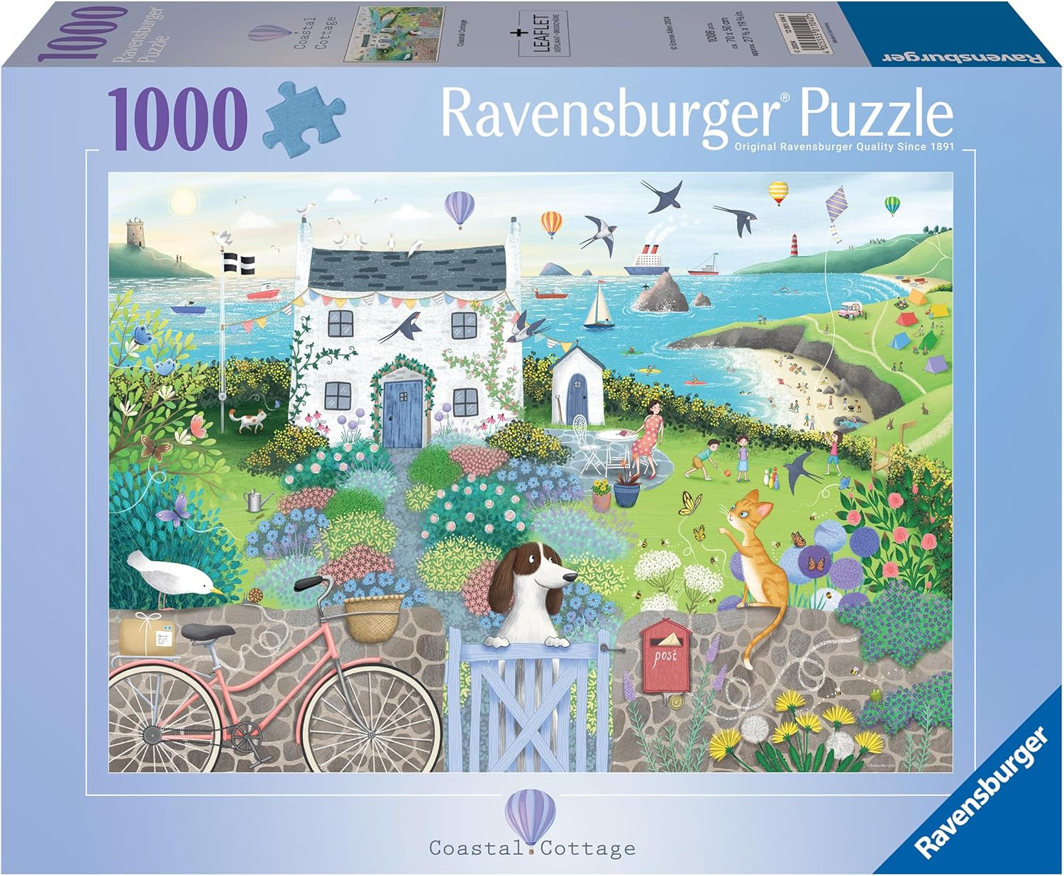 Ravensburger Puzzle 12001104 - Coastal Cottage- puzzle jigsaw 1000 piese pentru adulți și copii de peste 14 ani Puzzle Naty Shop