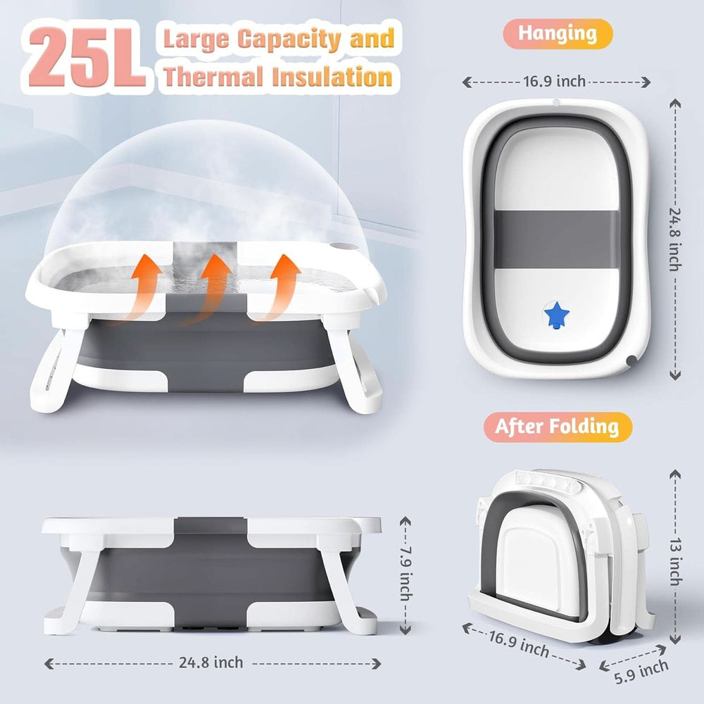 Rabb 1, přenosná vanička pro novorozence a malé děti s protiskluzovou podložkou a odtokovým otvorem. (Bez teploměru) Matka a dítě Naty Shop