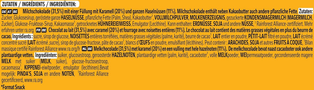 Nestlé NUTS, lískooříškové čokoládové tyčinky s karamelovou náplní, celými lískovými oříšky a lahodným bonbónovým krémem, v mléčné čokoládě, 1 balení (5 x 30 g)