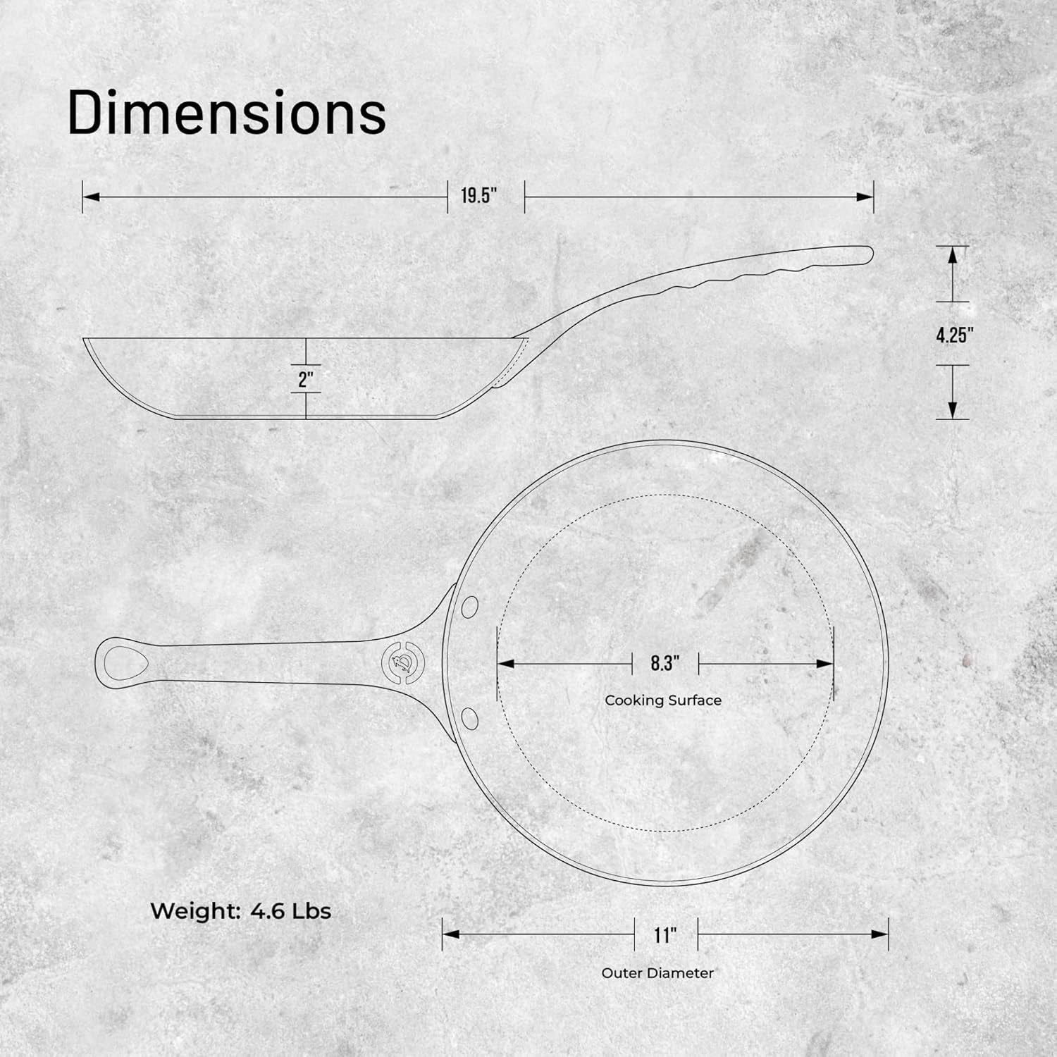 Pánev MINERAL B PRO Vyrobeno z oceli Hrnce a pánve Naty Shop