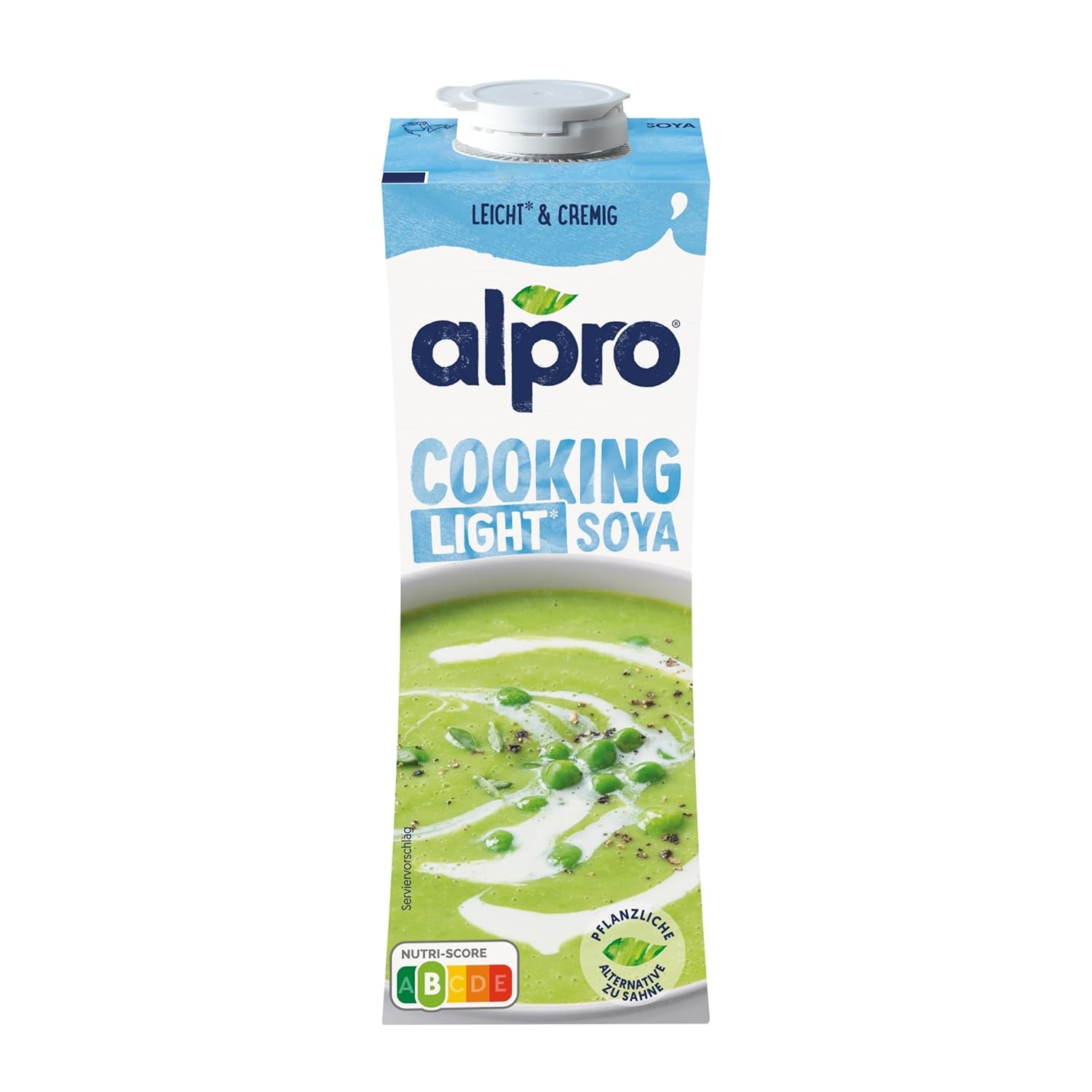 Alpro Cooking Soya – Vegan Kochcreme aus Soya s neutrální chutí do teplé i studené kuchyně – 15 x 250 ml