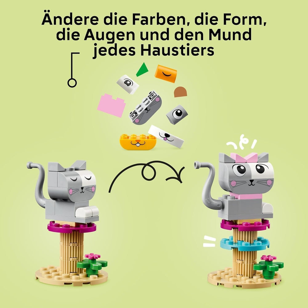 LEGO Classic Creative Animals, krabice s barevnými kostkami, postavte si figurky zvířat z kostek, jako je pes, kočka, králík, křeček a pták, stavebnice pro chlapce a dívky od 5 let 11034 Stavebnice Besuche den LEGO-Store