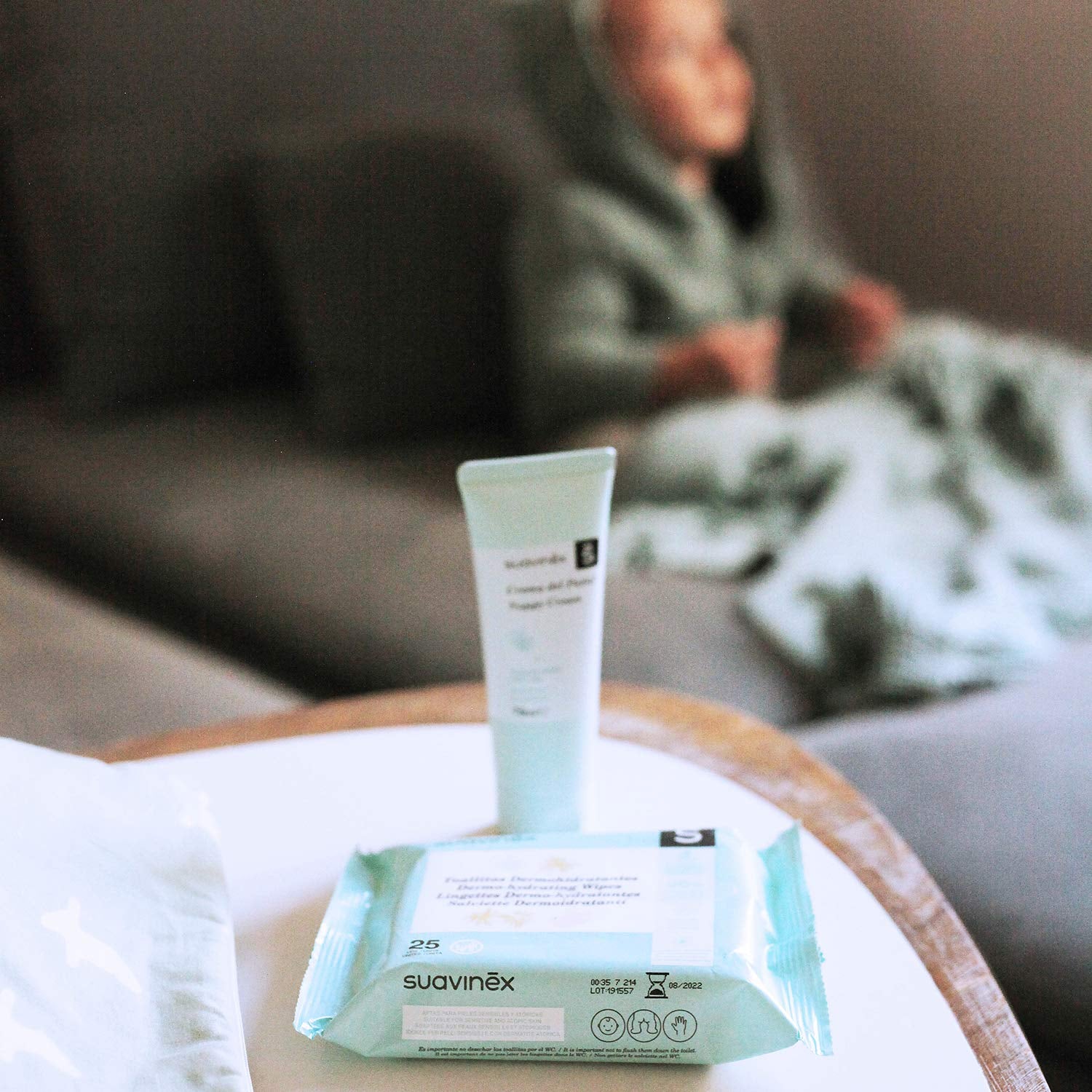 Suavinex dětské vlhčené ubrousky 60 kusů vhodné pro atopickou pokožku 96 % přírodních složek