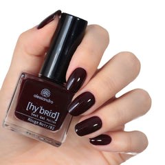 Alessandro Rouge Noir HYBRID Lak na nehty - Dark Red-Black - Perfektní nehty v pouhých 3 krocích, bez LED - vydrží až 10 dní! 8 ml