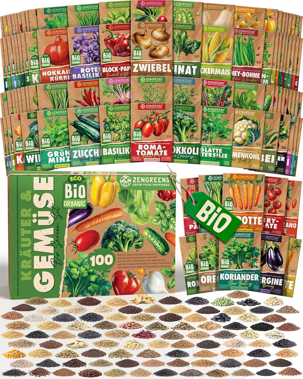 Bio semínka bazalky v sadě 6 - 6 semínek bazalky pro snadné pěstování na zahradě, na balkóně nebo na vyvýšeném záhonu - Semena rostlin - Sazenice