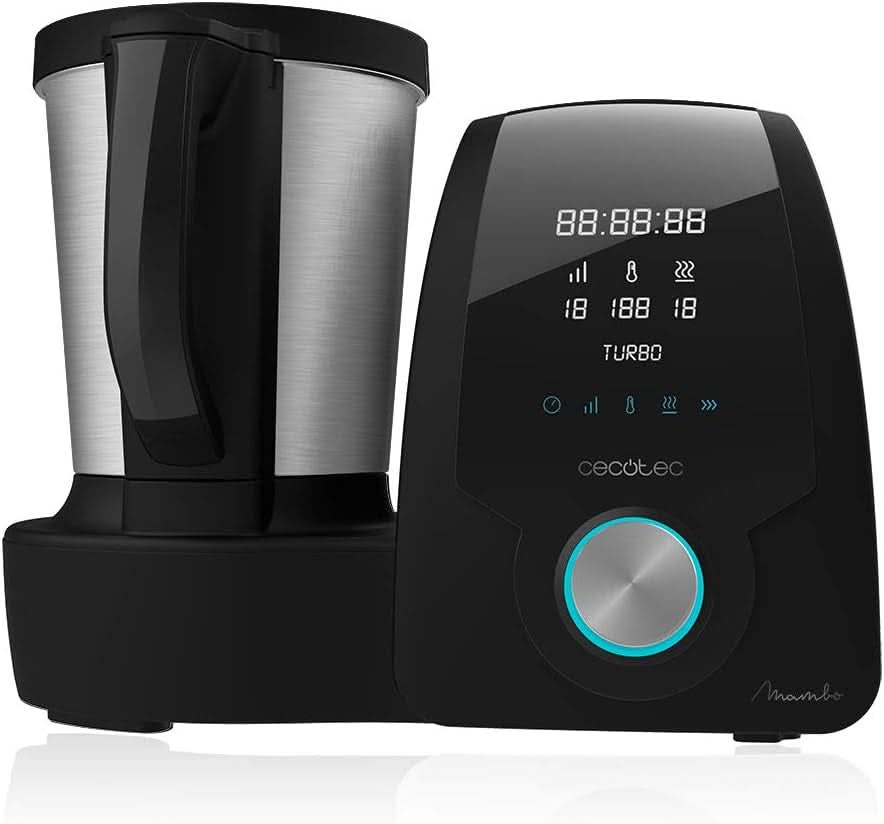 Cecotec Mambo 6090 Multifunktions-Küchenmaschine, 1700 W, 23 Funktionen, Krug Mit Fassungsvermögen 3,3 L, 3 Teller Gleichzeit, 10 Geschwindigkeitsstufen, Timer Kitchen Robots and Mixers Naty Shop