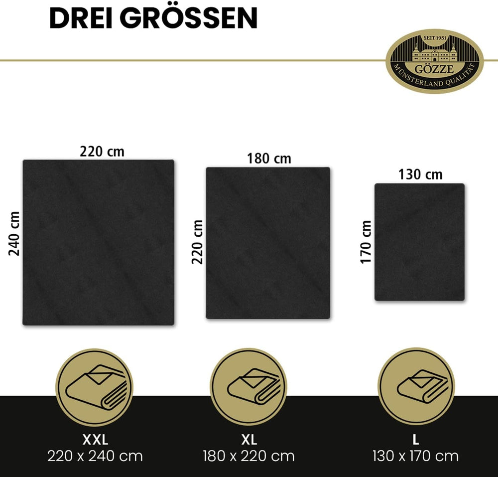 Gözze - Pohodlná deka Premium kašmírový pocit, 500 G/M², 180 X 220 Cm - hořčice Postele a přikrývky Besuche den Gözze-Store