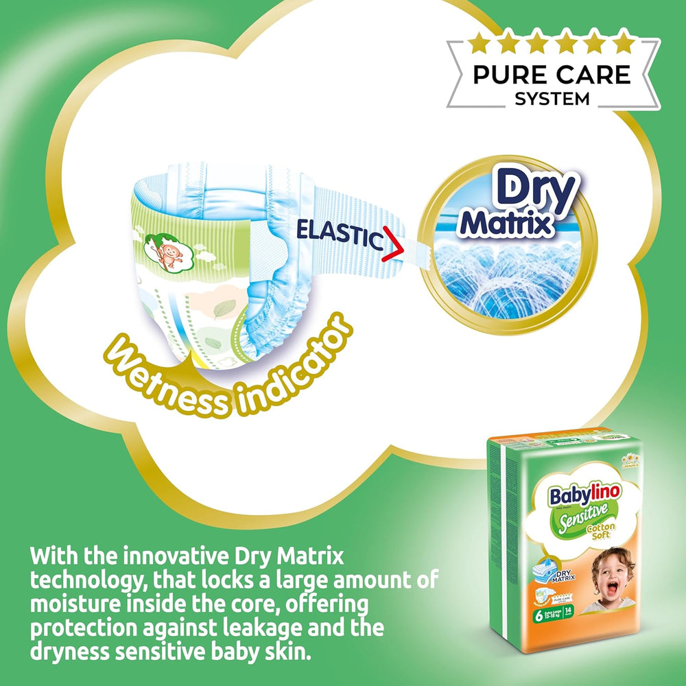 Pleny pro citlivá miminka, velikost 6, extra velké (13-18 kg), 114 plen