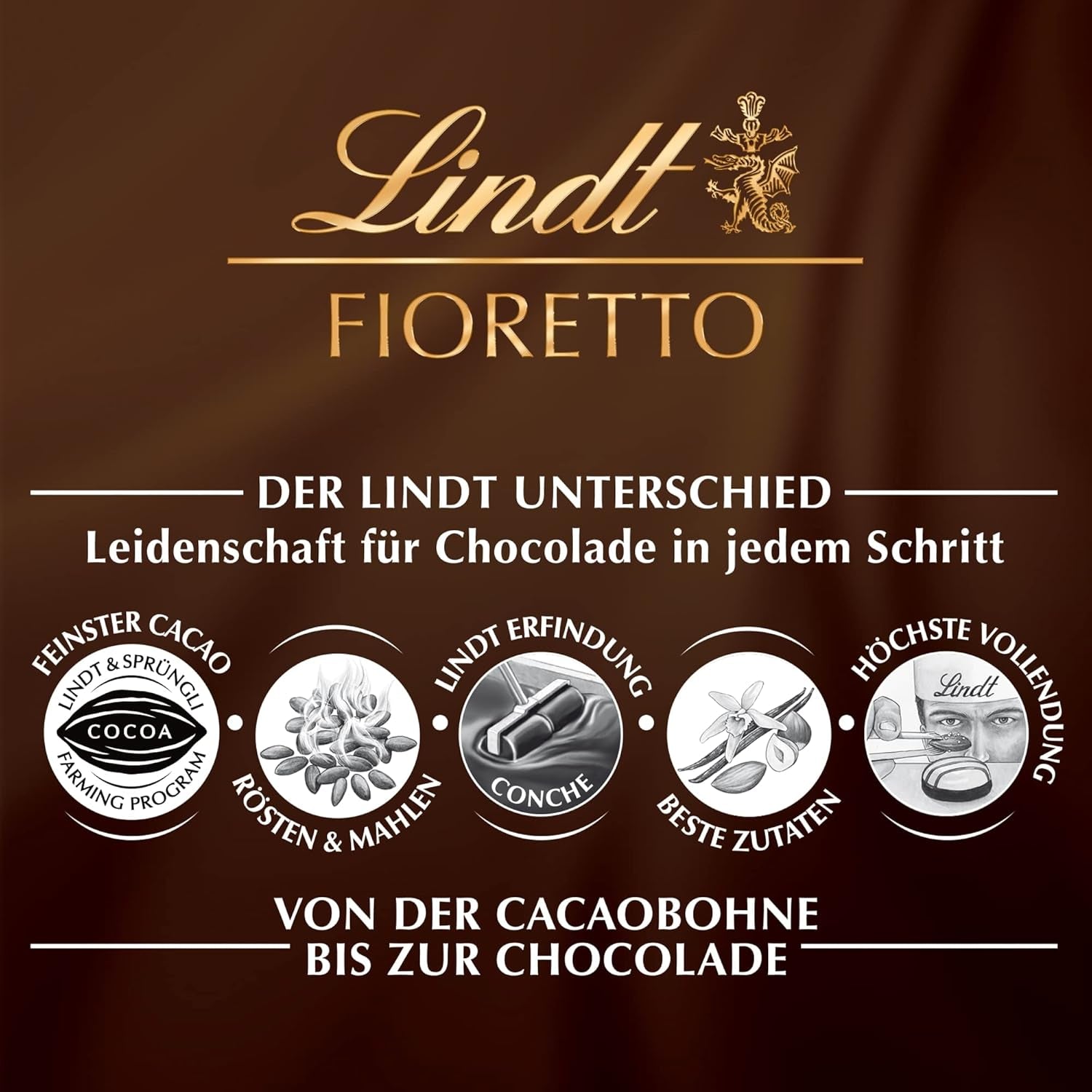 Lindt Čokoláda | Dárková sada FIORETTO Zabaione | 138 g | 6 pralinek z mléčné čokolády s lanýžovou náplní Zabaione a křupavou polevou, obsahující alkohol | Čokoládový dárek