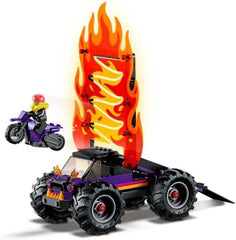 LEGO 60339 City Stuntz Stuntz Show Double Looping Set, Incl. rampă, monster truck, 2X motocicletă și 7 minifigurine, jucărie pentru copii cu vârsta peste 7 ani Seturi de constructie Besuche den LEGO-Store