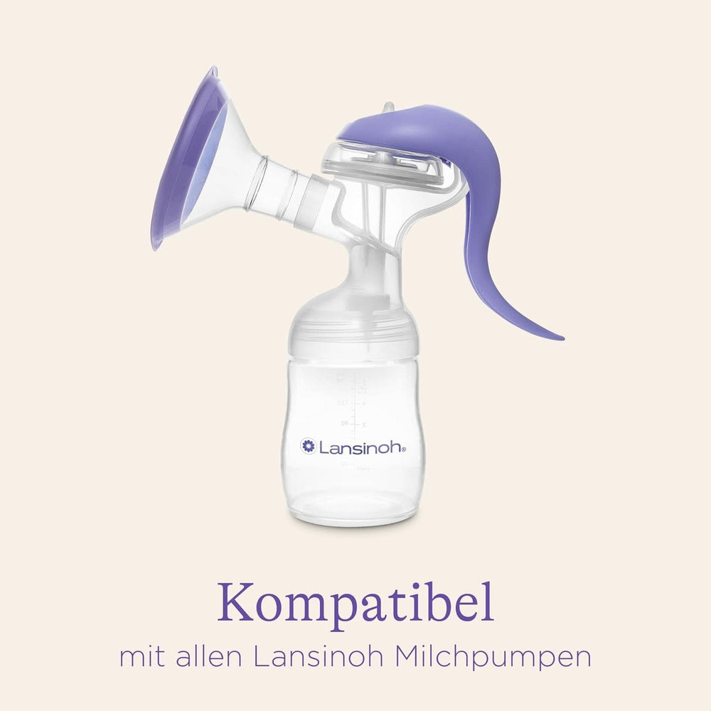 Lansinoh Muttermilchflaschen, 4 X 160 Ml - Zur Sicheren Muttermilch Austellungen - Neues Kompaktes Design Für Verbesserte Stabilität - Mit Stapelbarem Deckel Příslušenství Jídlo a kojení Bebe Naty Shop