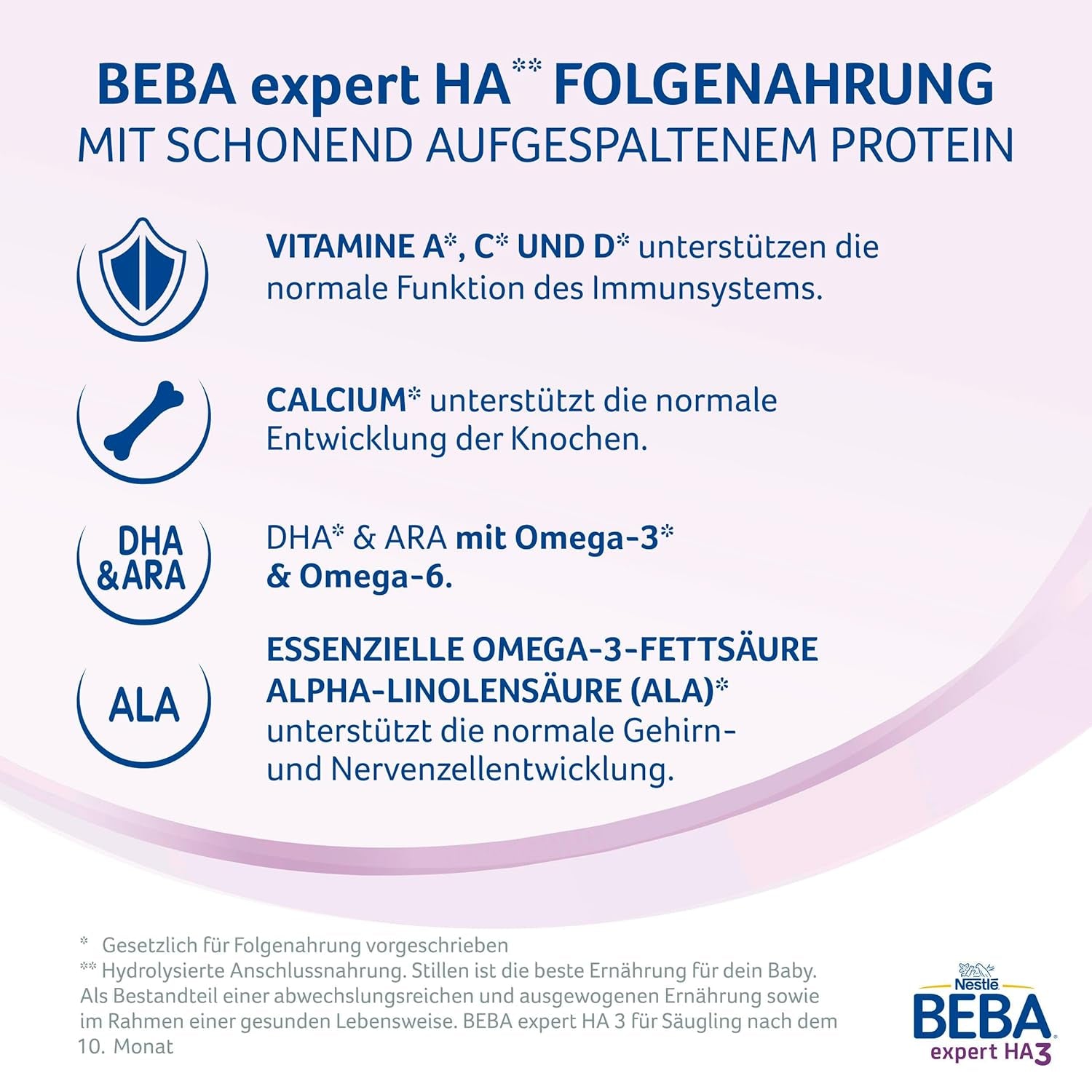 BEBA expert HA 3 Hydrolyzované pokračovací mléko, od 10 měsíců, 1 balení (1 x 550 g)
