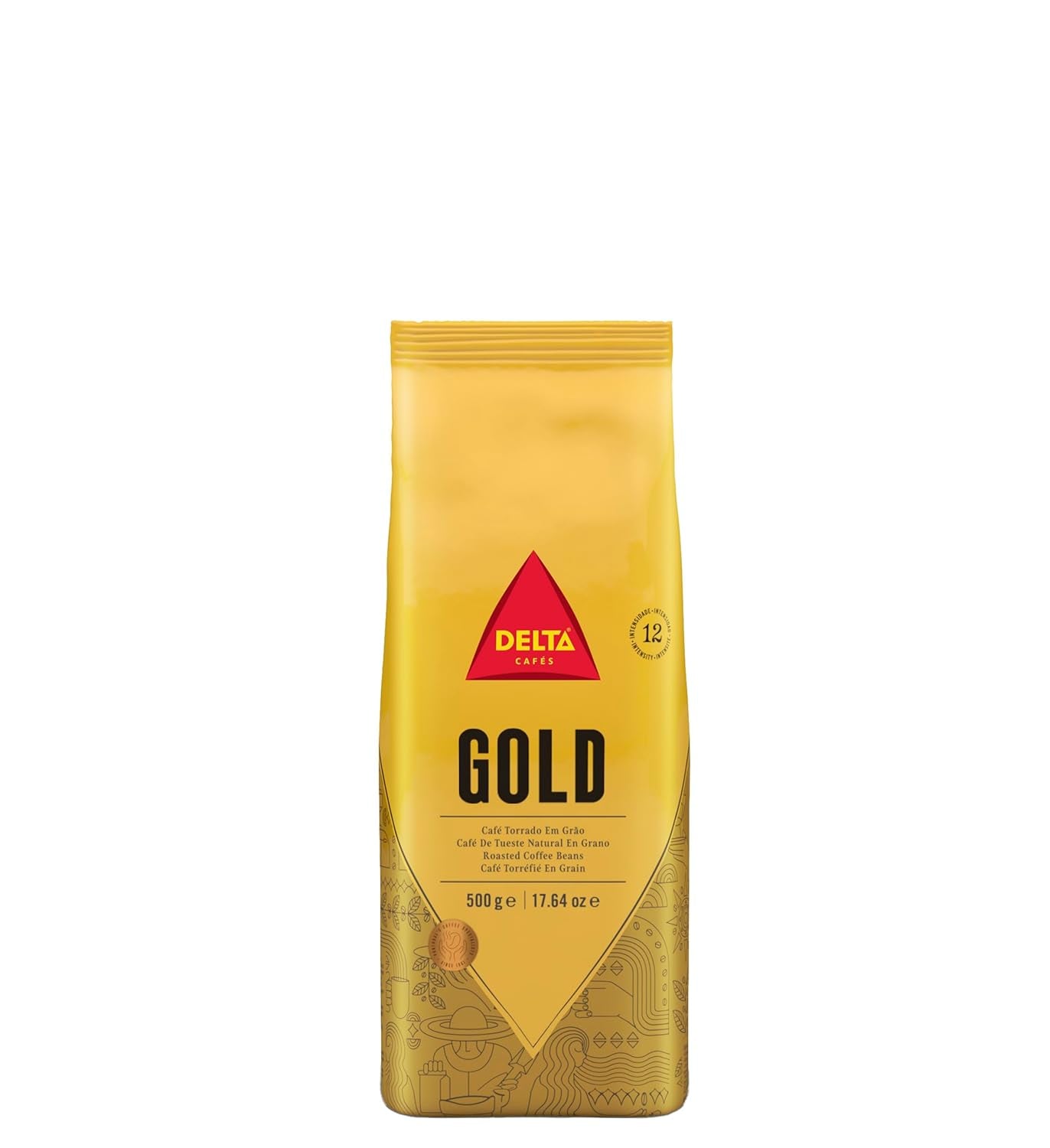 Lot boabe de cafea Delta, ambalaj Gold, 500 g