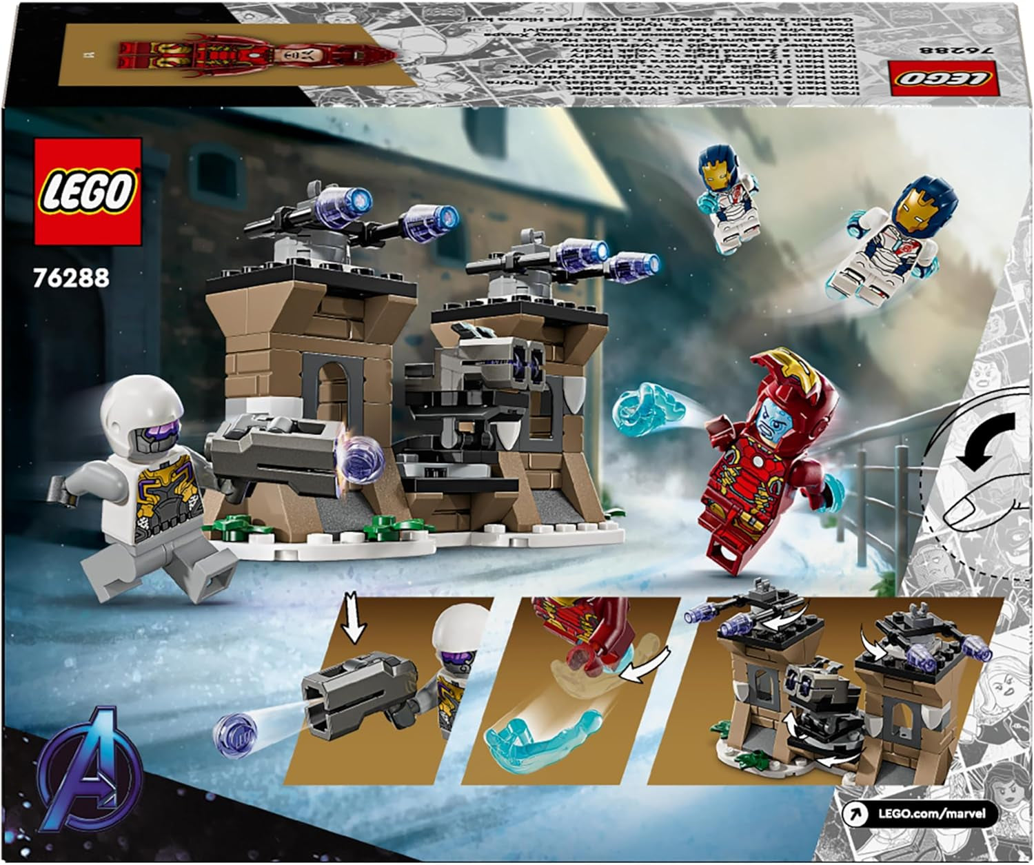 LEGO Marvel Iron Man & Iron Legion vs. Voják Hydra, Stavebnice Avengers, Kreativní herní sada pro děti a fanoušky superhrdinů, Dárek pro chlapce a dívky 6 let 76288 Stavebnice Besuche den LEGO-Store