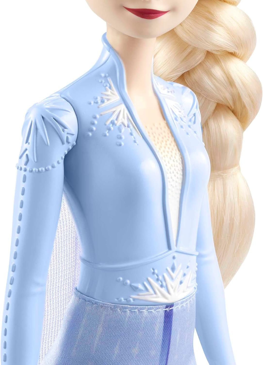 Mattel Disney Prințesa Elsa păpușă, Regina de gheață păpușă în costum de călătorie, păr blond pieptănat, mobil, fustă extensibilă și cizme, cadouri Disney, jucării de la 3 ani, HLW48 Papusi Naty Shop