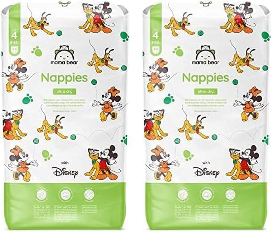 Značka Amazon: Mama Bear Disney Ultra Dry plenky, velikost 3 (4–9 kg) – měsíční krabička, bílá, počet 172 (2 balení po 86)