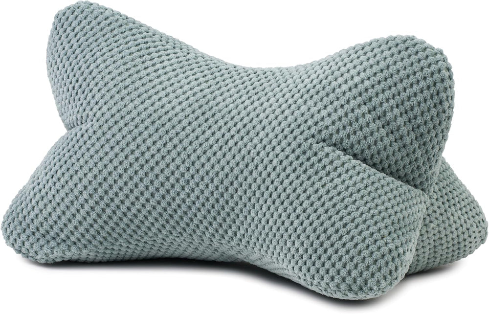 Pernă de citit Gözze - Sven, pernă de gât cu aspect texturat, pernă de citit și relaxare pentru gât și spate, 40 x 25 cm - Taupe