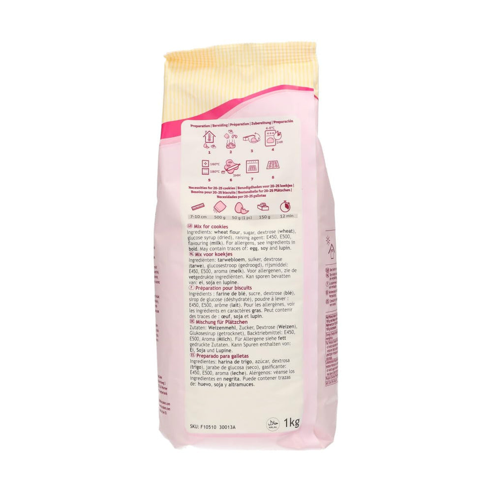 Funcakes Mix Für Kekse: Einfach Zu Verwendende, Knusprige Und Knusprige Kekse, Perfekt Zum Dekorieren Mit Fondant-Oder Royal Icing, Auch Als Tortenkruste Geeignet, Halal., 1 kg Směs na pečení a vaření Naty Shop