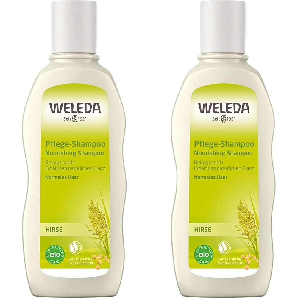 WELEDA Organic Millet Care Shampoo, jemné čištění, 190 ml Sprcha a koupel Naty Shop 2 x 190 ml Pečující šampon