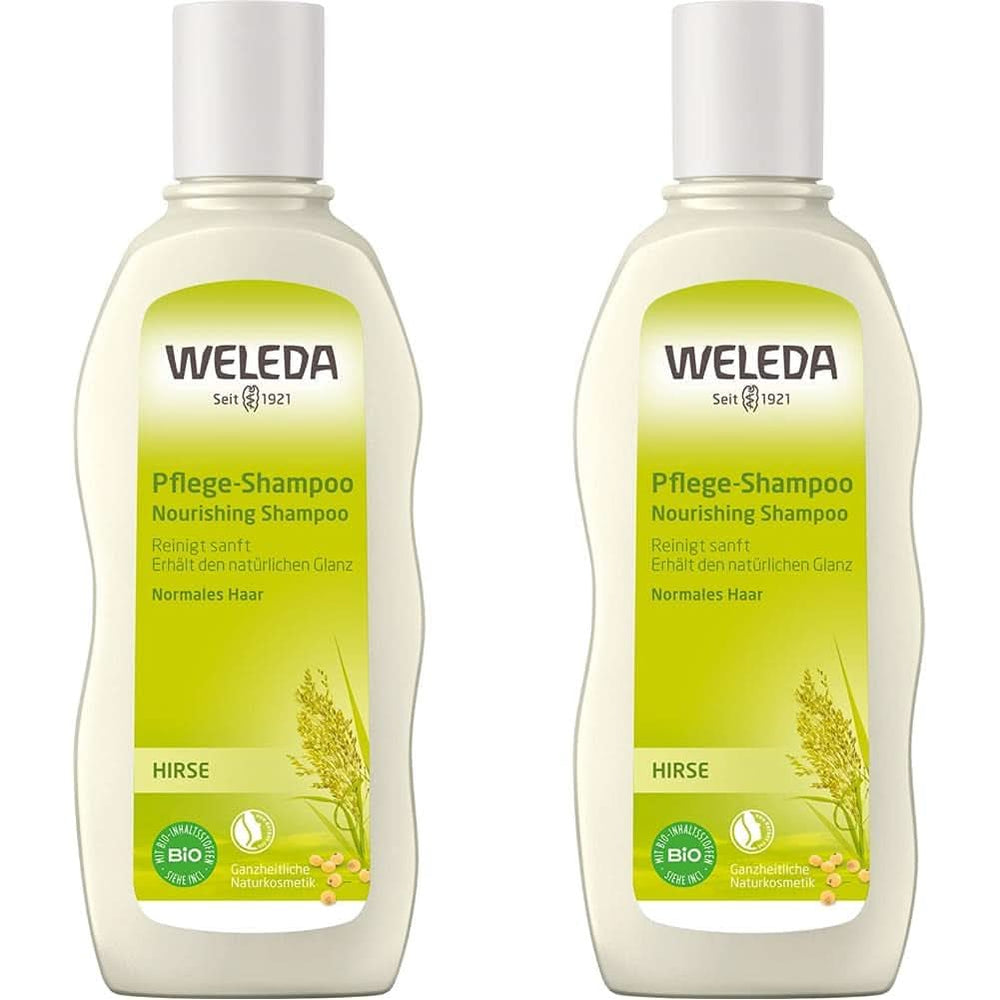 WELEDA Organic Millet Care Shampoo, jemné čištění, 190 ml Sprcha a koupel Naty Shop 2 x 190 ml Pečující šampon