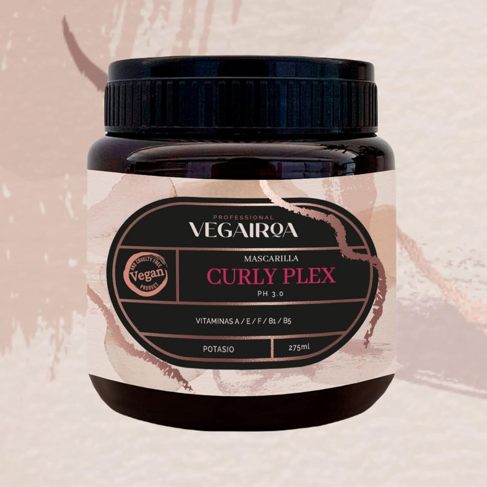 VEGAIROA - Curly Plex Mask - Mască pentru bucle definite fără frizz - Îngrijire hidratantă profundă - Pentru păr creț sau ondulat - Produs profesional vegan de coafură - 300ml Masca de par Naty Shop