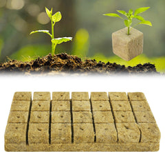 28 kostek Rockwool, sada Rockwool, podložka na pěstování Rockwool, hydroponická pěstební podložka bez půdy, kostka Rockwool, kostky Rockwool na odřezky, klonování, množení 4*4*4cm