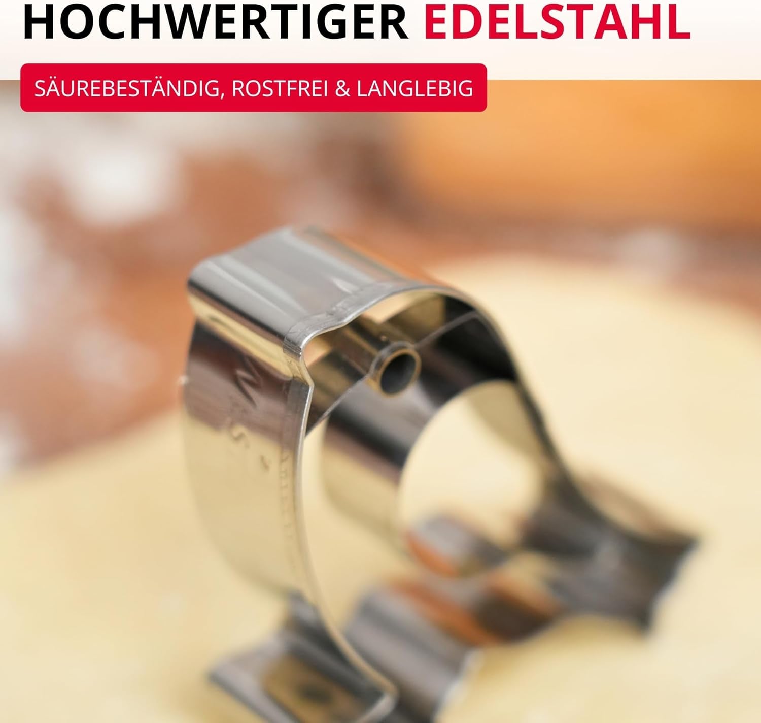 Formă de biscuiți Westmark Sparrow – Formă de biscuiți din oțel inoxidabil – Formă precisă pentru biscuiți, aluat și multe altele – Forme de biscuiți pentru Paște și Crăciun, 8 cm