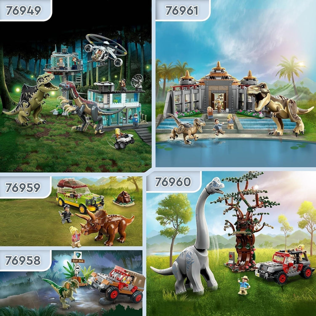 LEGO Jurassic World Dinosaur Fossils: T. Rex Head, jucărie dinozaur de construit, decor dinozaur pentru camera copiilor, craniu T-Rex schelet cu amprentă, cadou pentru băieți și fete 76964 Seturi de constructie Besuche den LEGO-Store