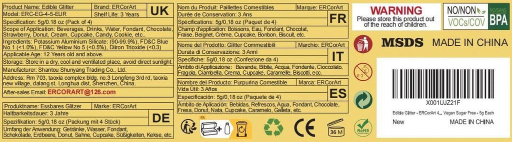 Glitter comestibil, 5 grame Glitter Naty Shop