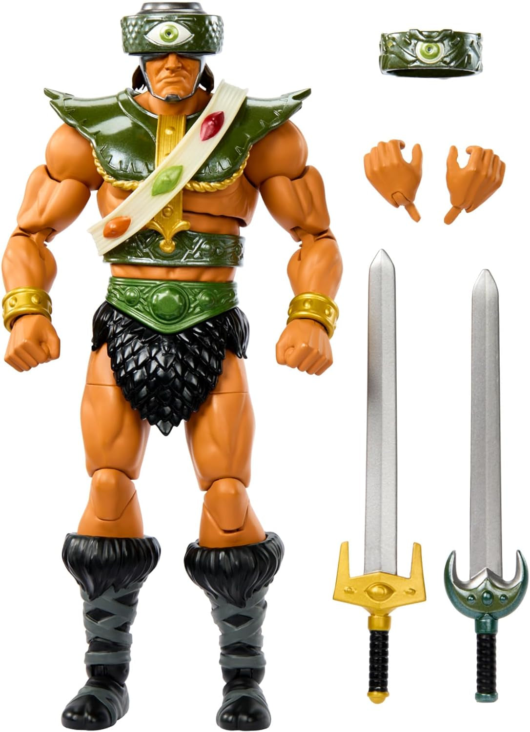 Masters of the Universe Masterverse New Eternia Tri-Klops Action Figure, figurină de colecție Deluxe cu 30 de puncte de mișcare și accesorii, Motu Toy, HYC52 Action figures Naty Shop Titlu implicit