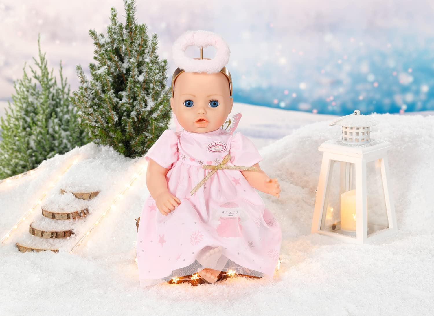 Baby Annabell Weihnachtskleid, Puppenkleid mit Flügeln und Haareif, für Puppen in 43 cm 707241 Zapf Creation