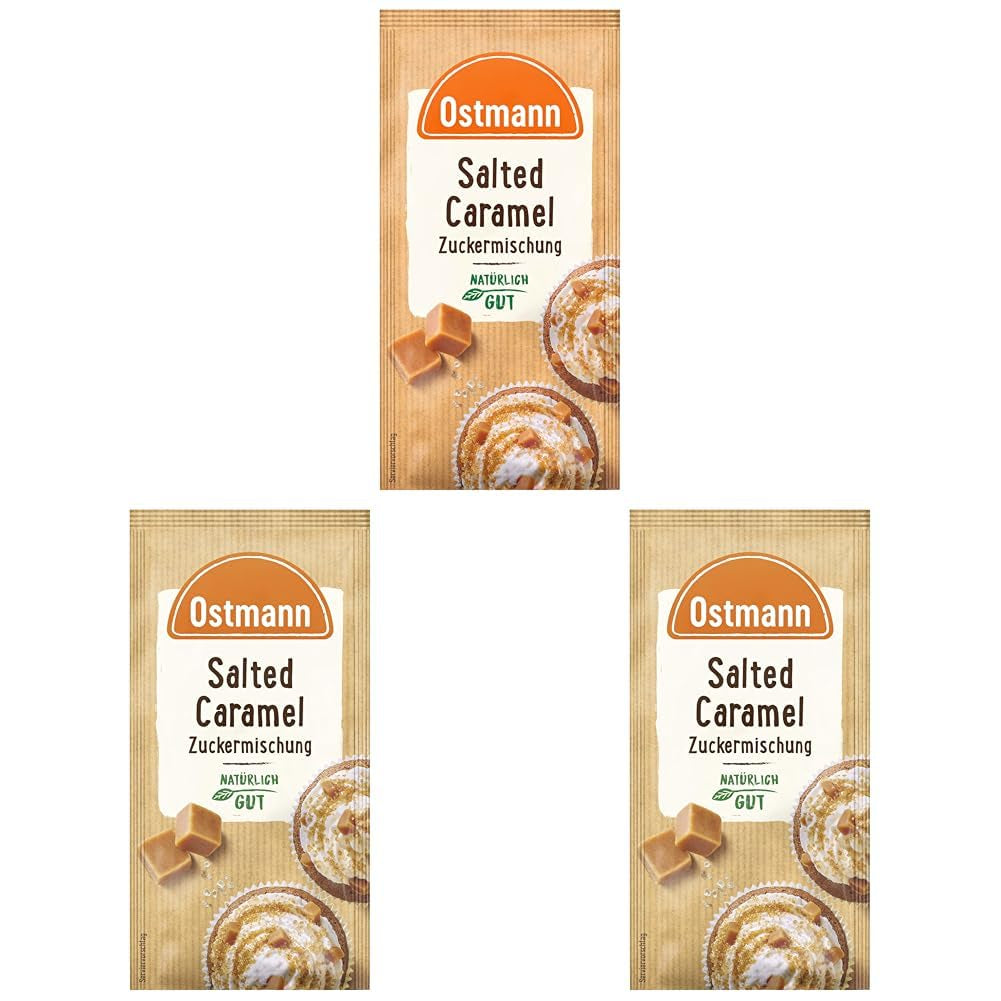 Ostmann Gewürze – Slaný karamel Zuckermischung, süß-salzige Mischung für Kekse, Gebäck und Desserts, 30 g v sáčku