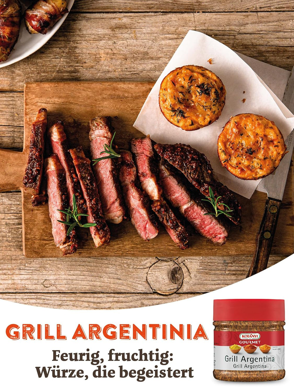 Kotanyi Gourmet Grill-Argentina Gewürzzubereitung, s paprikou, Pfeffer, Koriandr a mehr, fruchtig-pikant, 400 ccm, 285 g