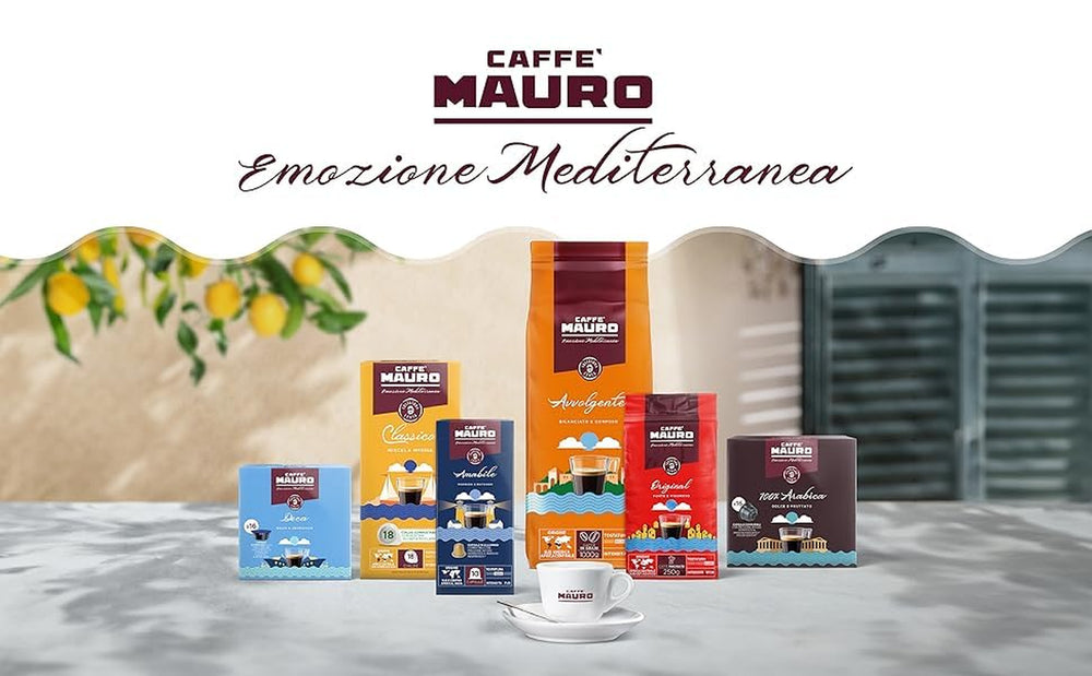 Caffè Mauro Torrefazione Kaffeekapseln Espresso Original, Intensität 10/10-50 Kapsel aus Aluminium - Kompatibel mit Nespresso* Haushalts-Espressomaschinen - Hergestellt in Italien