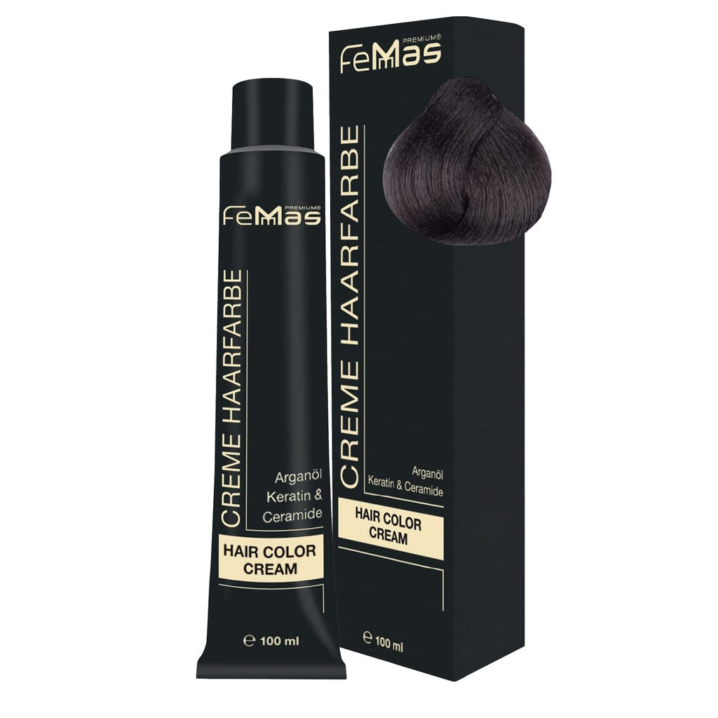 FemMas Hair Colour Pure & Mix Red I Cremă profesională cu ulei de argan, keratină și ceramide I Ca o vopsea de păr permanentă sau nuanță pentru rezultate radiante, de lungă durată I 100 ml